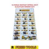 Freed Tools Matkap Sipiral Hilti El Aletleri Kömür Seti 16 Parça Matkap Kömürü Set Tamir Tadilat