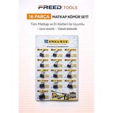Freed Tools Matkap Sipiral Hilti El Aletleri Kömür Seti 16 Parça Matkap Kömürü Set