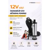 Freed Tools Pro Seri 12 Volt Küçük Dalgıç Adaptörlü Mazot Aktarma I Sıvı Aktarma Pompası