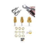 FREED TOOLS PVC plastik boru kesme makası, havşa kırık açma, diş açma teflon bant 7 li set