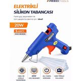 Freed Tools Sıcak Silikon Tabancası 20W | Hızlı Isınma Güçlü Yapıştırıcı Tabanca + 5 Mum Silikon