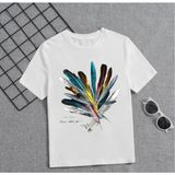 Freedom Çocuk Kız Baskılı T-Shirt - Beyaz - 7 - 9 Yaş