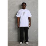 Freedom Erkek Baskılı T-Shirt Kısa Kol Bisiklet Yaka Regular Fit Tişört - Beyaz - 2XL