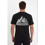 Freedom Erkek T-Shirt Nihilist Penguen Baskılı Bisiklet Yaka Kısa Kol Yazlık Tişört - Siyah