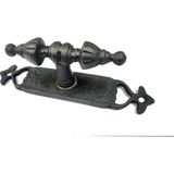 Freedom Storee Antika Tarz Dekoratif Pirinç Burma Pencere Kolu - 152X32 Mm, Oksit