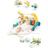 Freedom Storee BIB6015 -Piyanolu 2 In 1 Bebek Yürüteci ve Tavşan Desenli Mavi Oyun Halısı