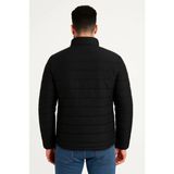 Freedom Storee Erkek Mikro Su Itici Kapitone Baskılı Astarlı Fermuarlı Bomber Mont - Siyah - 2XL