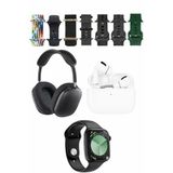 Freedom Storee K32 Kombo 7 Adet Kordon (saat Değildir) Akıllı Saat Airpods Kulaklık Kafa Üstü Kablosuz Kulaklık Set