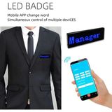Freedom Storee Matrix Kayan LED Yaka Rozeti Mobil Kontrollü Dijital Etiket 9×3cm