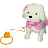 Freedom Storee PFT-B025 Peluş Tasmalı Yürüyen Köpek Pembe -Vrd