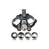 Freedom Storee T6 Kafa Feneri 5000 Lumens 3xcree Xm-T6+2r5 Lamba LED Kamp Lambası