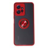 Freedom Storee Xiaomi Redmi Note 12 4g Kılıf Montreal Yüzüklü Silikon Kapak - Kırmızı