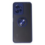Freedom Storee Xiaomi Redmi Note 12 4g Kılıf Montreal Yüzüklü Silikon Kapak - Lacivert