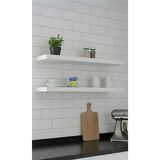 Freehome Premium Mdf Ürün 2'li Set 50X15 cm Gizli Montaj Modern Kitaplık Mutfak Banyo Salon Rafı - Beyaz