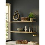 Freehome Premium Mdf Ürün 2'li Set 50X15 cm Gizli Montaj Modern Kitaplık Mutfak Banyo Salon Rafı - Toscana