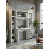 Freehome Premium Mdf Ürün Çalışma Masası Seti Raflı Ofis Genç Odası Ders Çalışma Ünitesi - 165x137 - Beyaz