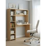 Freehome Premium Mdf Ürün Modern Kitaplıklı Çalışma Masası | Raflı Öğrenci ve Home Ofis Bilgisayar Masası - 165x107 - Toscana