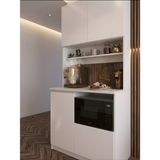 Freehome Premium Mdf Ürün Senza Modern Kahve Köşesi & Çok Amaçlı Mutfak Dolabı - Minimalist Kahve Istasyonu - Beyaz - Beyaz