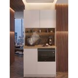 Freehome Premium Mdf Ürün Senza Modern Kahve Köşesi & Çok Amaçlı Mutfak Dolabı - Minimalist Kahve Istasyonu - Beyaz - Toscana