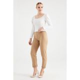 FREEİSTA Camel Bel Lastikli Havuç Pantolon Camel 48