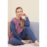 FREEİSTA indigo Peluş Pijama Takımı İndigo L
