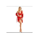 FREEİSTA Kırmızı Fantazi Kısa Seksi Gecelik 3 Lü Takım Kırmızı L/XL