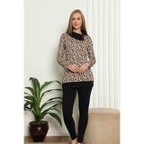 FREEİSTA Leopar Pijama Takımı Desenli Taytlı Leopar M