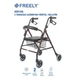 Freely AS9144L 4 Tekerlekli Alüminyum Yürüteç, Rollatör, Sepetli, Katlanabilir