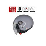 freem FR612 Gri Motosiklet Kaskı Güneş Vizörlü Yarım Açık Motorcu Kask