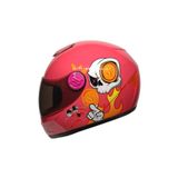 freem M201VR Skull Pink Motosiklet Çocuk Kaskı Full Face Kids Kask