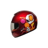 freem M201VR Skull Red Motosiklet Çocuk Kaskı Full Face Kids Kask