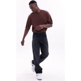 Freemen Erkek Baggy Bol Kesim Kot Pantolon - Koyu Siyah - 34