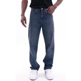 Freemen Erkek Baggy Bol Kesim Kot Pantolon - Lacivert - 33