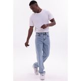 Freemen Erkek Baggy Bol Kesim Kot Pantolon - Mavi - 33