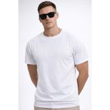 freemen Erkek Beyaz Regular Fit Basic Tişört, Bisiklet Yaka, Pamuklu 30/1 Süprem Kumaş, Rahat Günlük Giyim