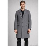 Freemen Erkek Slim Fit Klasik Yaka 3 Düğmeli Uzun Kaşe Kaban 513 - Antrasit - 2XL