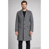 Freemen Erkek Slim Fit Klasik Yaka 3 Düğmeli Uzun Kaşe Kaban 513 - Antrasit - XL
