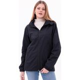 Freemen Kadın Çıkarılabilir Kapşonlu Yağmurluk - 2XL - Siyah