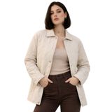 freemen Kadın Taş Desenli Çıtçıtlı Çift Cepli Oversize Kapitone Ceket