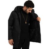 Freemen Spor Erkek Polarlı Su ve Rüzgar Geçirmez Kapüşonlu Mont & Kaban & Parka - Siyah - XL