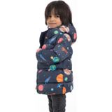 Freemen Spor Erkek Spor Çocuk Polarlı Kapüşonlu Gezegen Yıldız Desenli Mont & Kaban & Parka