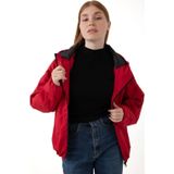 Freemen Spor Kadın Kapüşonlu Su ve Rüzgar Geçirmez Cepli İçi Astarlı Oversize Mevsimlik Yağmurluk