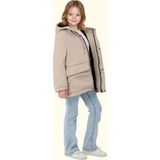 Freemen Spor Kız Çocuk Kürklü Su ve Rüzgar Geçirmez Kapüşonlu 3 Cep Mont & Kaban & Parka S-FMPÇ-110 K - Taş - 14 - 15 Yaş