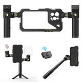 Freewell iPhone 16 Pro Max için Genius Rig Cage - Aletsiz Kurulum, Çok Fonksiyonlu Tripod ve Monopod Kolları, Bluetooth Uzaktan Kumanda