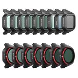 Freewell Mega 16'lı paket filtre seti, DJI Mini 5 Pro için, UV, ND, ND/PL, LPR, Glow Mist, 10 stop ND1000, CPL, buhar azaltma, hava çekimleri için sinema filtre seti