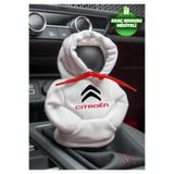 Freeyez Citroen Logo Beyaz Kırmızı Vites Hoodie Araç Vites Kıyafeti Vites Poları Oto Aksesuarı Vites Topuzu
