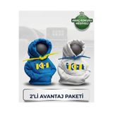 Freeyez Kapüşonlu Vites Topuzu Kılıfı 2'li Avantaj Paketi - Taraftar Özel - Mavi - Beyaz Hoodie Araç Kokusu Hediyeli