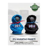 Freeyez Kapüşonlu Vites Topuzu Kılıfı 2'li Avantaj Paketi - Taraftar Özel - Mavi - Siyah 4 Hoodie Araç Kokusu Hediyeli