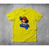Freeyez Mario Wolverine Pamuklu Penye T-Shirt - Sarı - 2XL