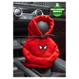 Freeyez Marvel Spiderman Kırmızı Vites Hoodie Araç Vites Kıyafeti Vites Poları Oto Aksesuarı Vites Topuzu